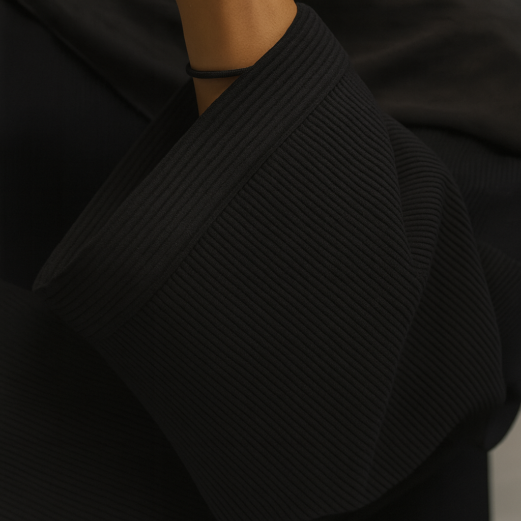 Woven Abaya - Black
