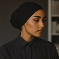 Premium Satin Lined Under Cap - Black