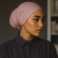 Premium Satin Lined Under Cap - Blush Pink