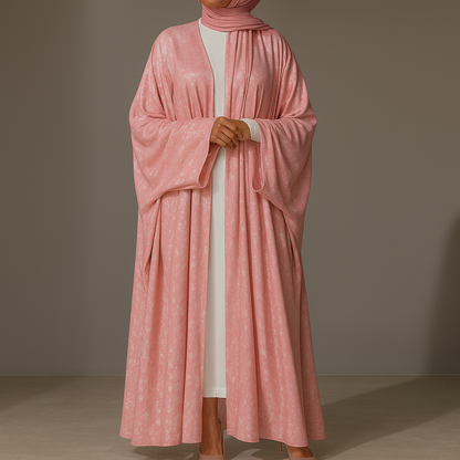 Premium Open Abaya - Blush Pink
